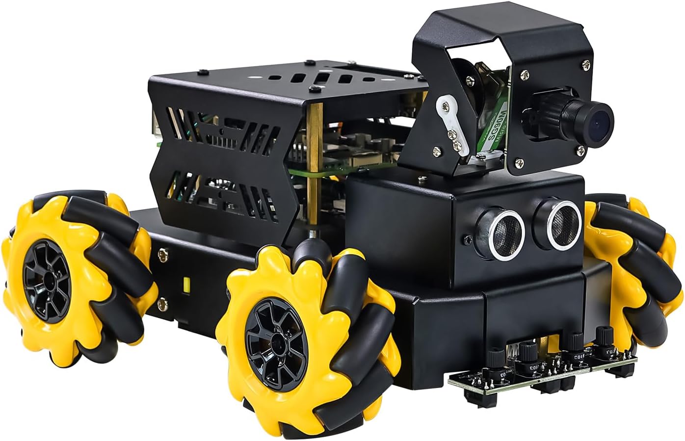 Yahboom Raspberry Pi 5 AI Vision ROS2 Robot, 360 Moving Electronic Robot Kit, Recognition, Tracking, Line Patrol, for Python Program Projects, ROS2 Ubuntu22.04 Pi 5 Official System