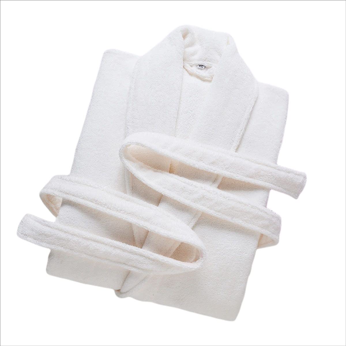 Peignoir de bain éponge blanc XL idéal pour vos séances de sauna et soirées cocooning
