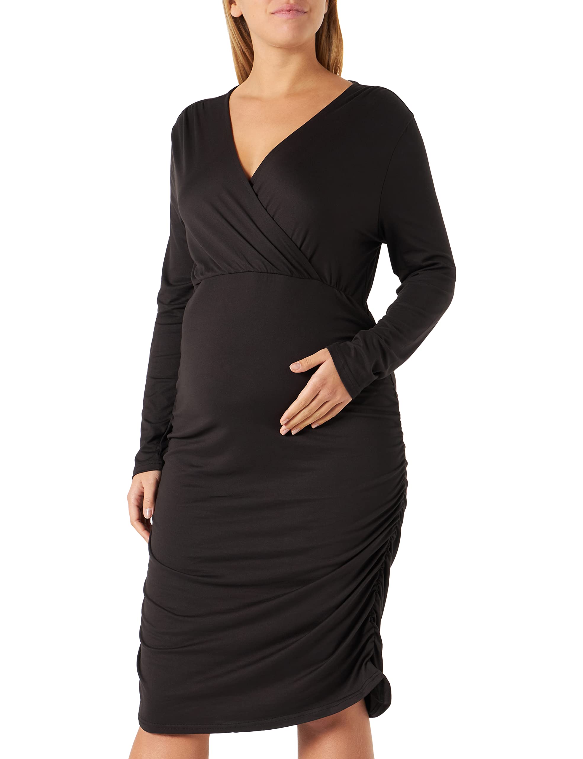 Mamalicious Women's Black Mlpilar Tess Ls Jrs Abk Dress 2F A. Noos, Large