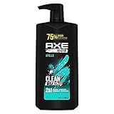 AXE 2-in-1 Shampoo & Conditioner for Clean & Strong Hair Apollo Wash & Care Sage & Cedarwood 100% Recycled Bottle 28 oz