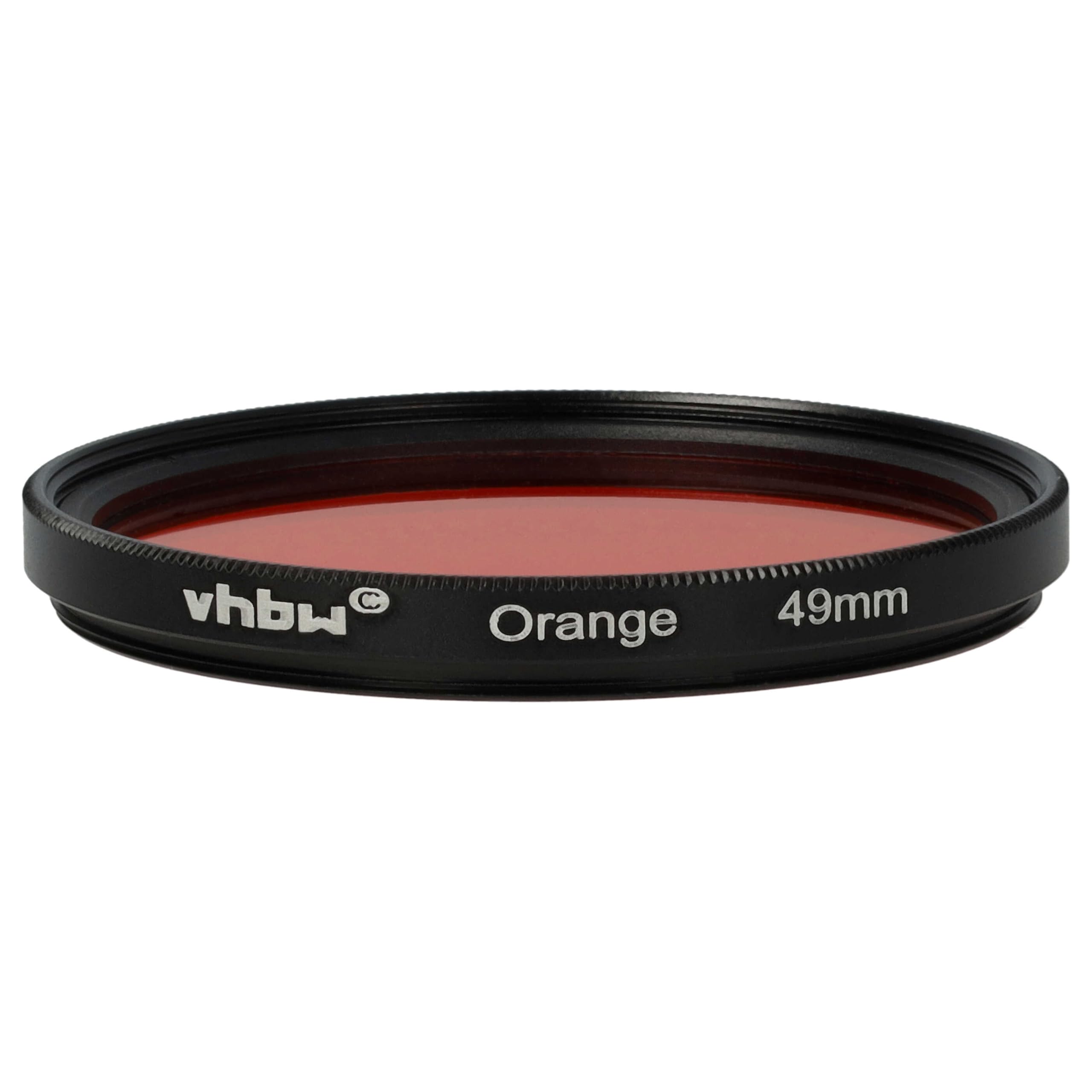 vhbw Uniwersalny kolorowy filtr pomarańczowy do obiektywów aparatu z gwintem filtra 49 mm - pomarańczowy filtr