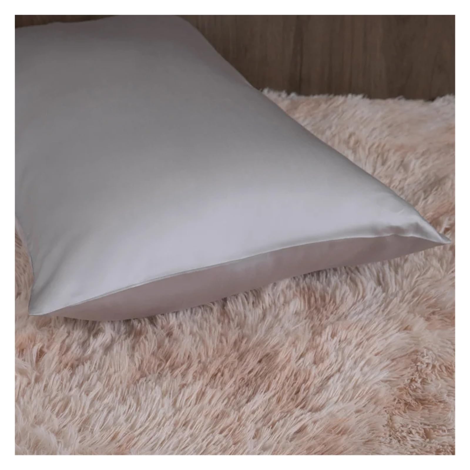 Funda Almohada Seda Funda de Almohada de Seda de Morera Pura Funda de Almohada de Seda 40 * 60cm 50 * 70cm Funda de Almohada tamaño Queen King(Pink,40x60cm 2pc)