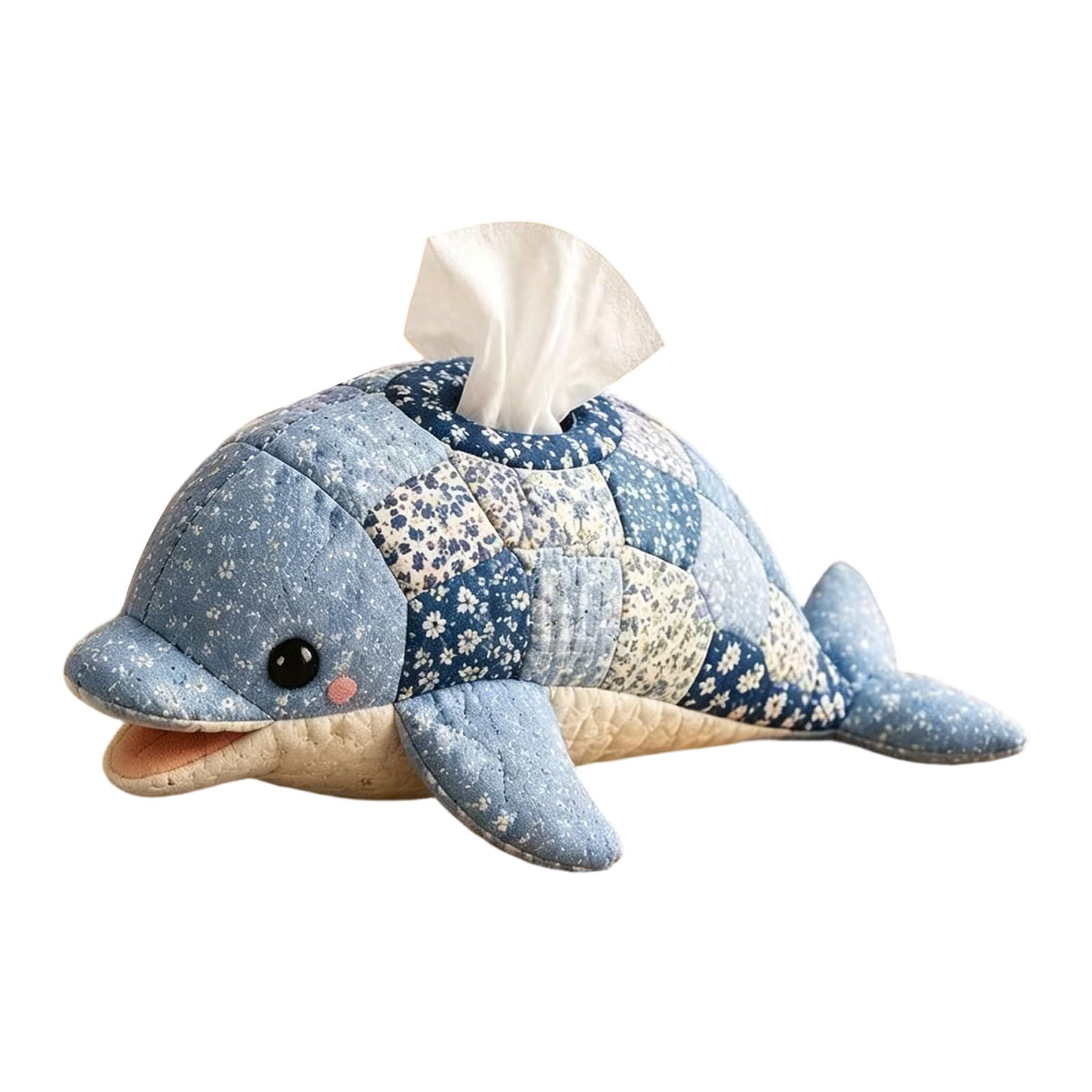 Tissue Holder Making Set, Quilted Animal Design for Tabletop Decor and Tissue Storage Display Use Animal Sewing Patchwork Decor Holder Tabletop Accent Fabric Project Desk Room