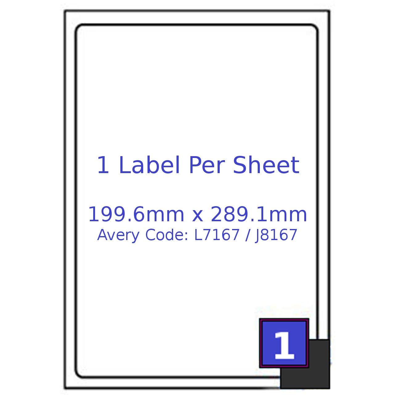 4000x 1 Label Per Sheet A4 Address Labels Sticky Self Adhesive Peel Out Notes Paper Ideal for Inkjet Copier Laser Printer — image 1