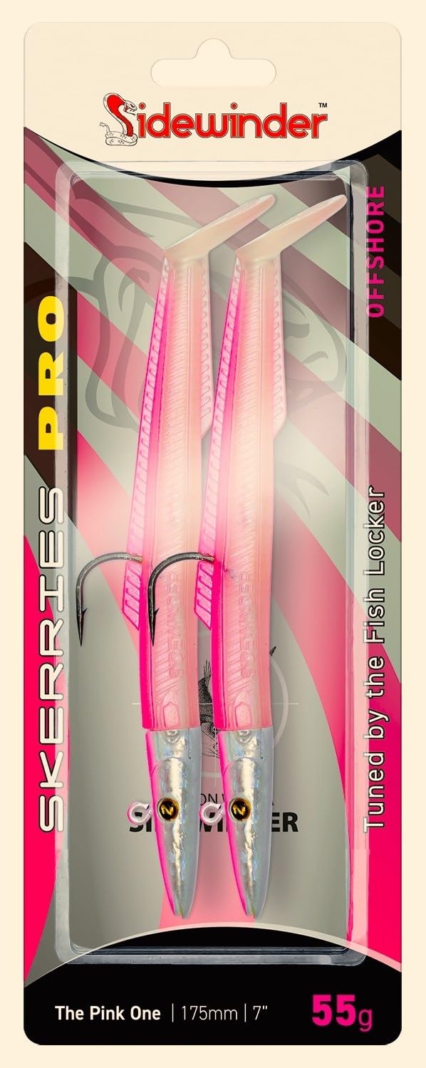 Sidewinder Skerries Pro Sandeel Lures (The Pink One, 6 inch - 150mm - 35g)