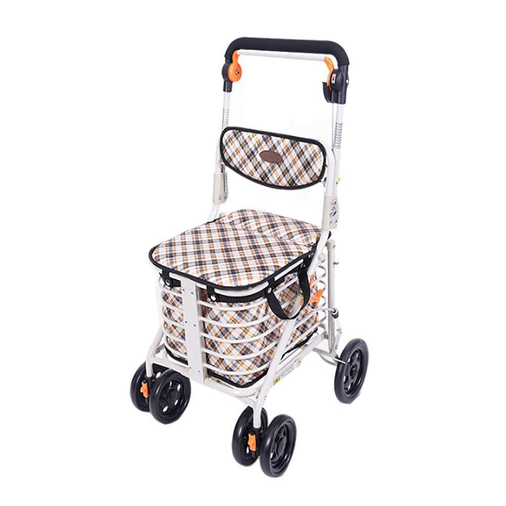 Buy Folding Rollator Walker with Seat, Elderly Medical Four Wheel