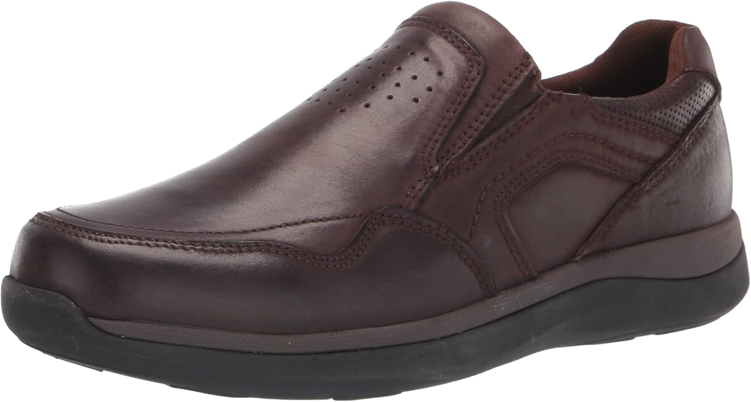 Propét Men's Patton Slip-On Loafers, Coffee, 8 Medium US