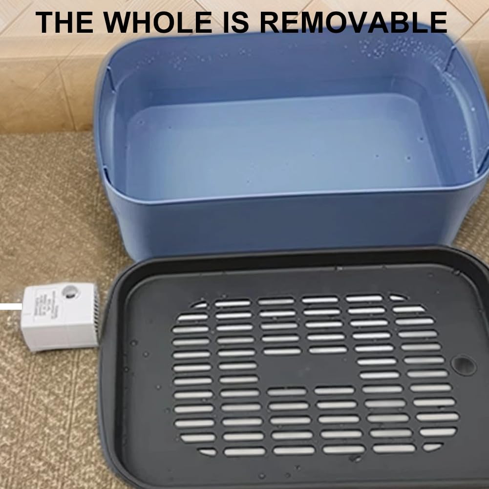 Ducha automática para pájaros con grifo de circulación, baño para jaula, fuente de estanque, sistema de agua para cacatúas e inseparables, accesorios de baño aptos para pájaros (rectángulo)