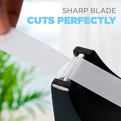 Miniatura 3 de Dispensador de cinta de escritorio Base antideslizante Dispensador de rollo de cinta ponderada Perfecto para oficina, hogar y escuela (cinta no