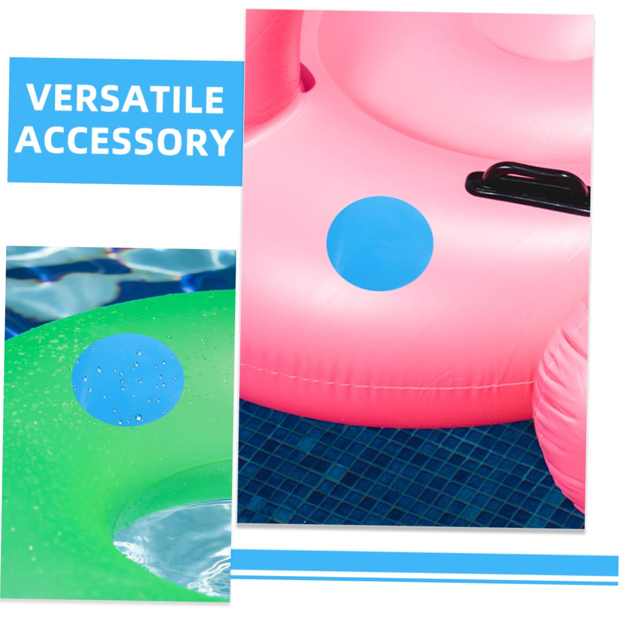Sosoport Kit di Riparazione per Piscine Toppe per Piscine Kit di Riparazione per Liner di Barche Gonfiabili Kit di Riparazione Subacquea in Vinile per Gonfiabili Toppa per Canoa in PVC