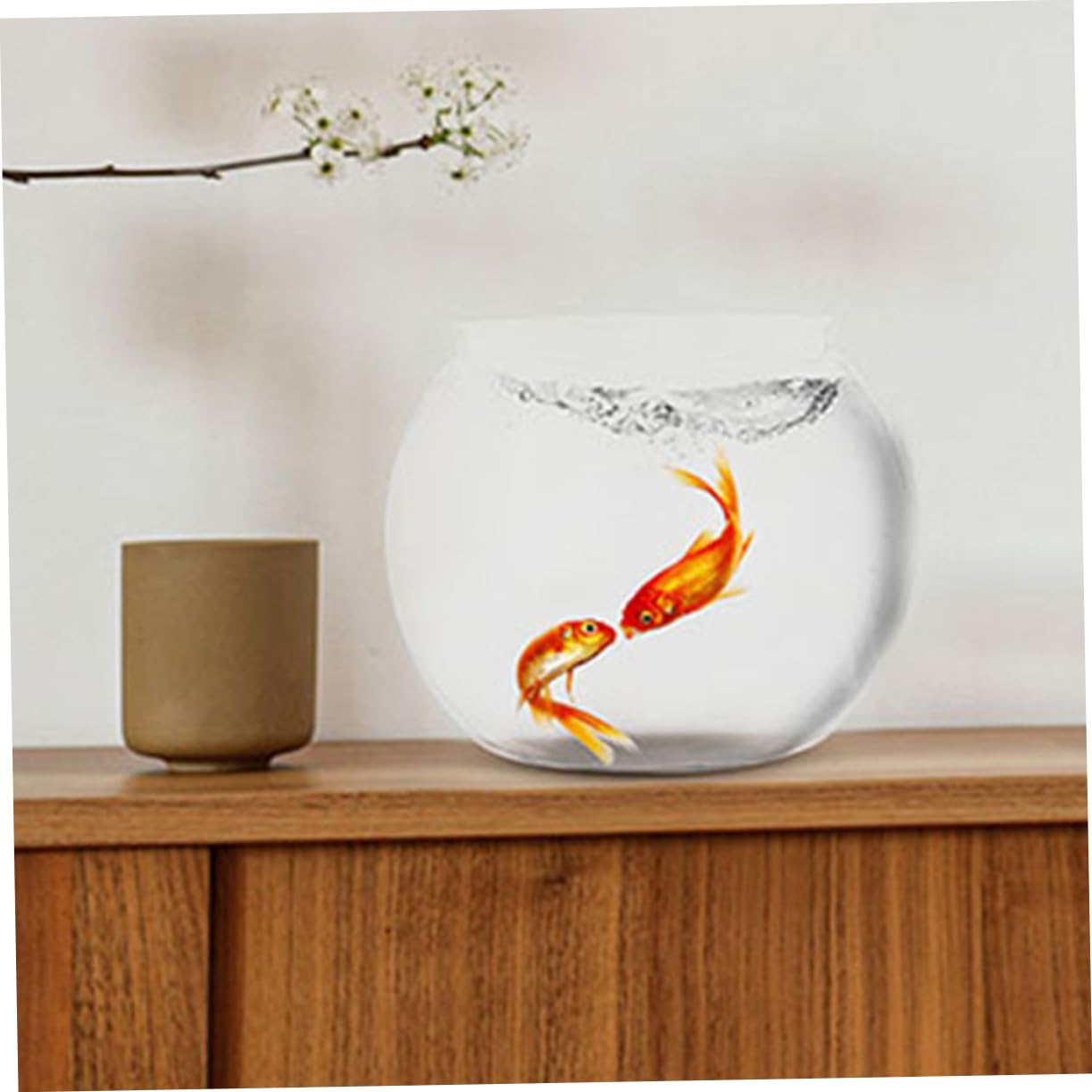 Amazon | Beavorty 2個 金魚鉢 泡の花瓶 ガラスの花瓶ボウル 丸鉢
