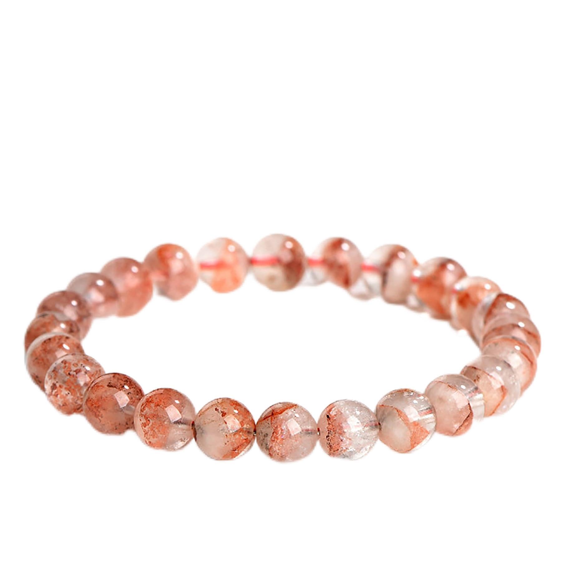Rotes Kristallarmband, seltenes rotes Turmquarz-Armband, natürlicher Chakra-Edelstein, Starkes, wohlhabendes Amulett, Talisman, seltenes Sammlerstück, Wohlstandsziele, Manifestation, friedlich/2171