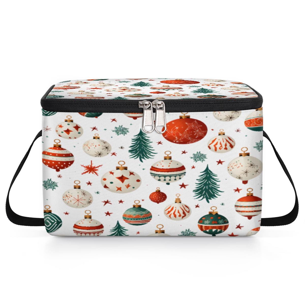 Christmas Decoration Lunch Bags for Women Men 9 Cans, Hot & Cold Food Delivery Bag Insulated Grocery Bag Insulated Lunch Box Cooler Bag for Office Work Picnic Beach