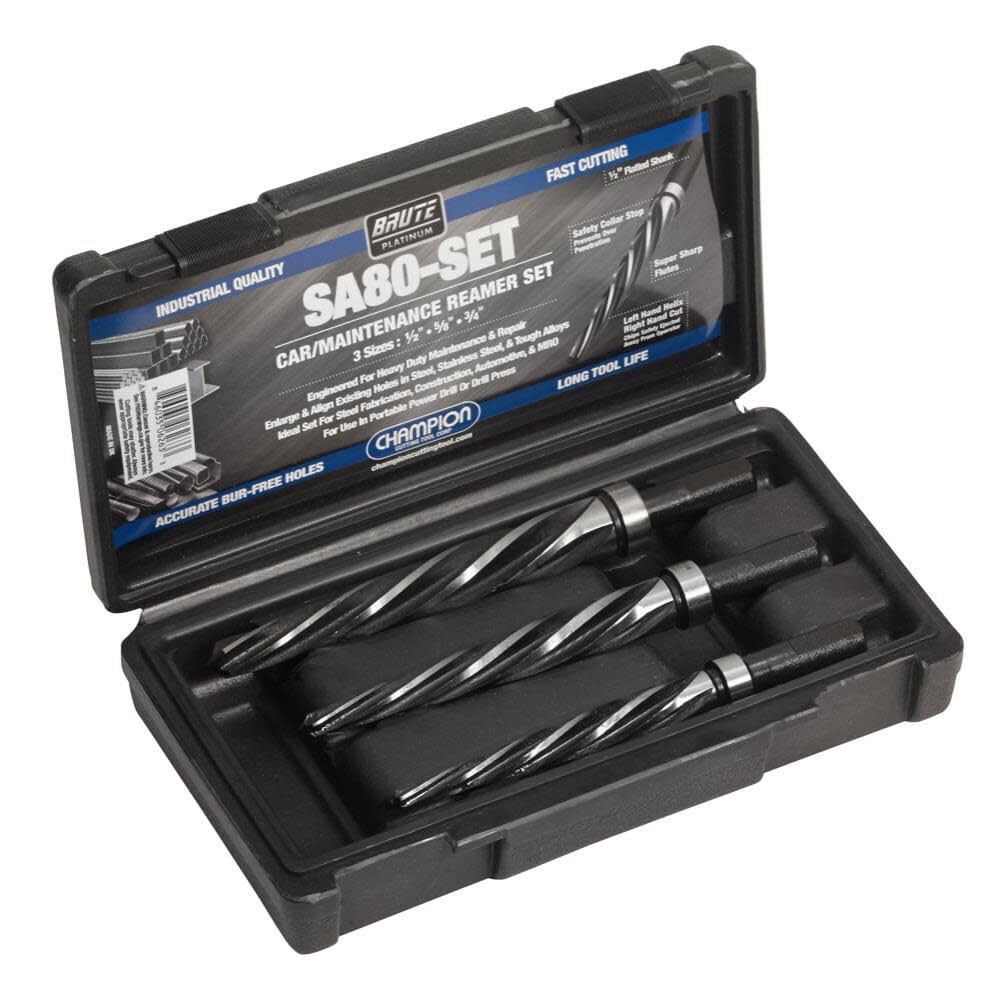 Champion SA80-SET Brute Platinum HSS Maintenance Reamer 3 Piece Set (1/2", 5/8", 3/4")