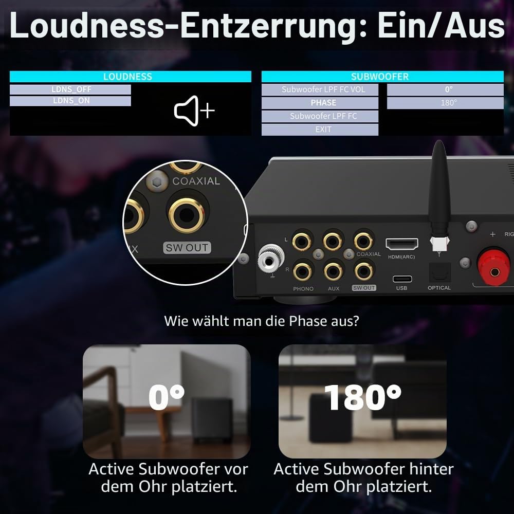 SMSL AL400 DAC Foto-Verstärker,Leistungsverstärker,CS43131 chip,4-stufiger Tiefpass/5 Filtermodi,kompatibel mit MM/MC Phono-Kartuschen,volle MQA-DAC-Unterstützung,DSD Professional EQ (Schwarz)