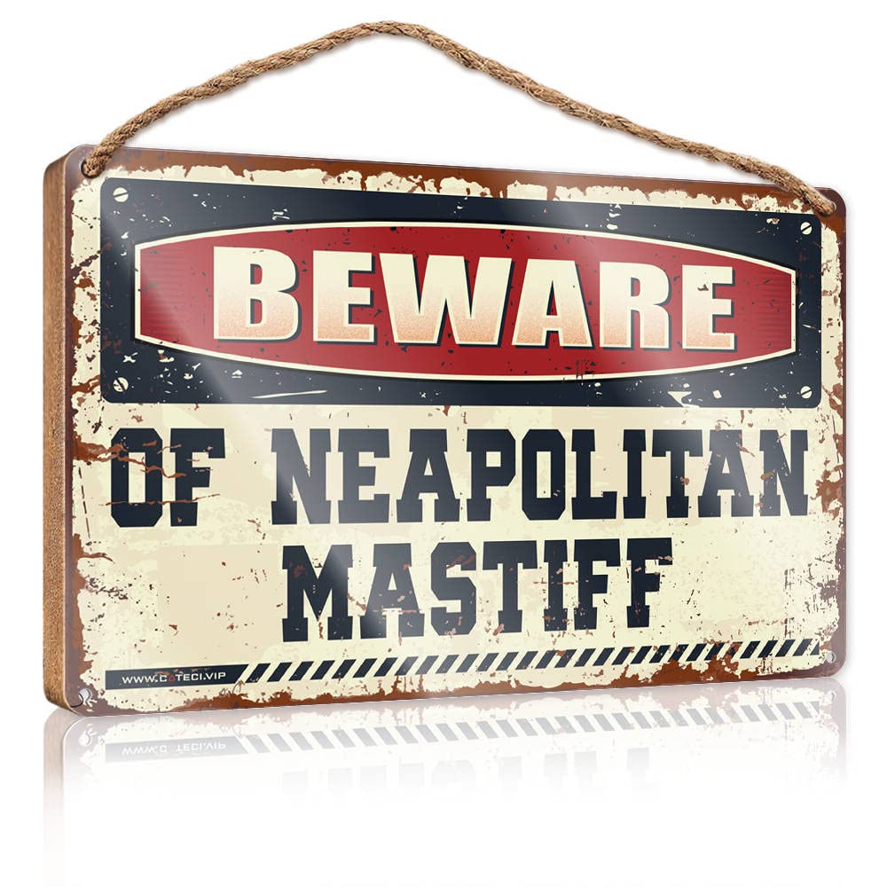Signs & Plaques Beware Of Neapolitan Mastiff Wooden Sign Summer Decor Outdoor Signs And Decor(20X30CM)