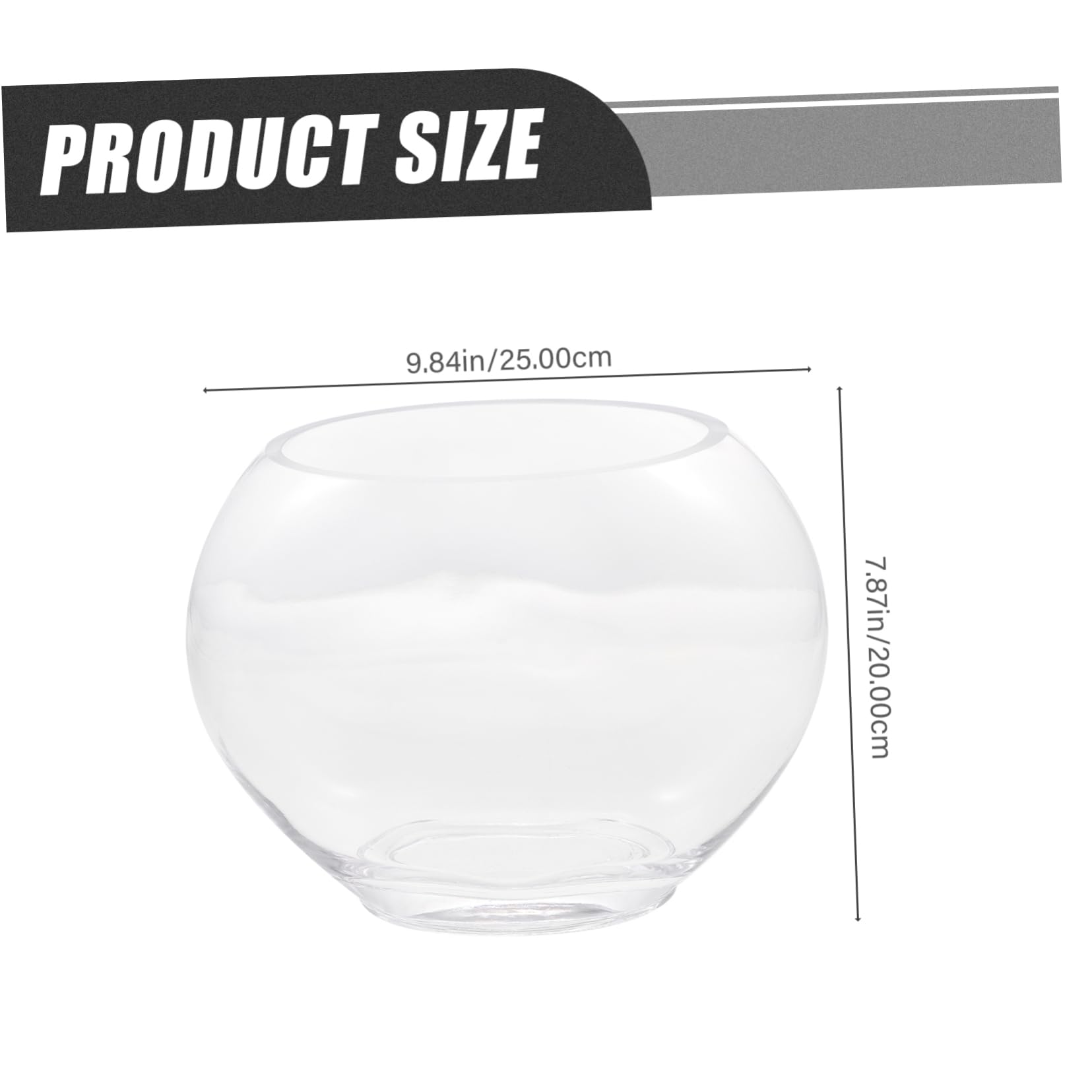 FRCOLOR Glasfischglas Mit Ovaler Öffnung Mikro-landschaftsflasche Kleines Fischglas Steintopf Einfache Pflanzenterrarien Für Innen Und Außendekoration