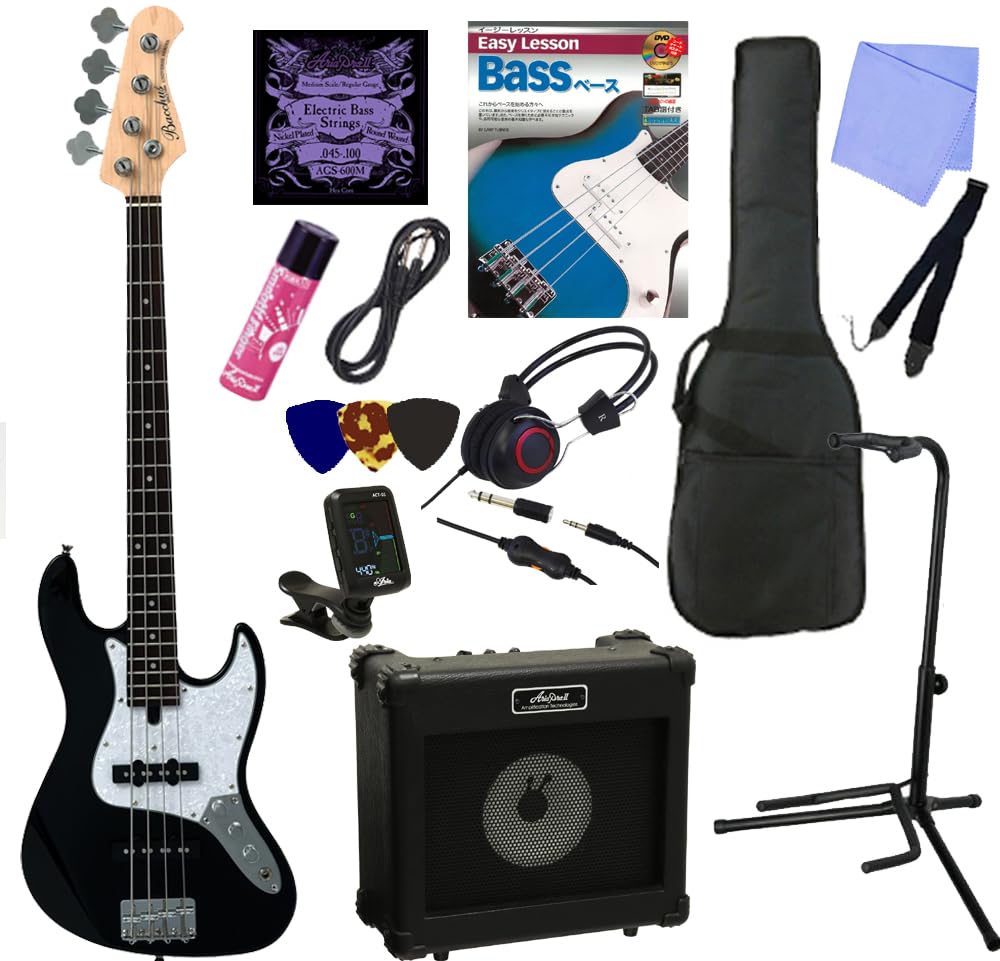 Amazon.co.jp: Bacchus/WJB-mini BLK Mini Jazz Bass 13-Piece Set