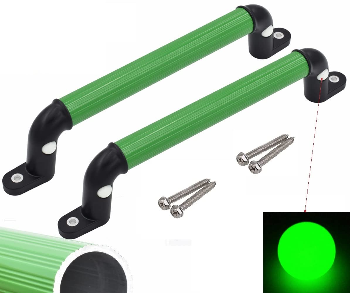 Barn Door Handle Glow-in-The-Dark Non-Slip Aluminum Alloy 13inch Green Sliding Barn Doors Gates Garages Sheds