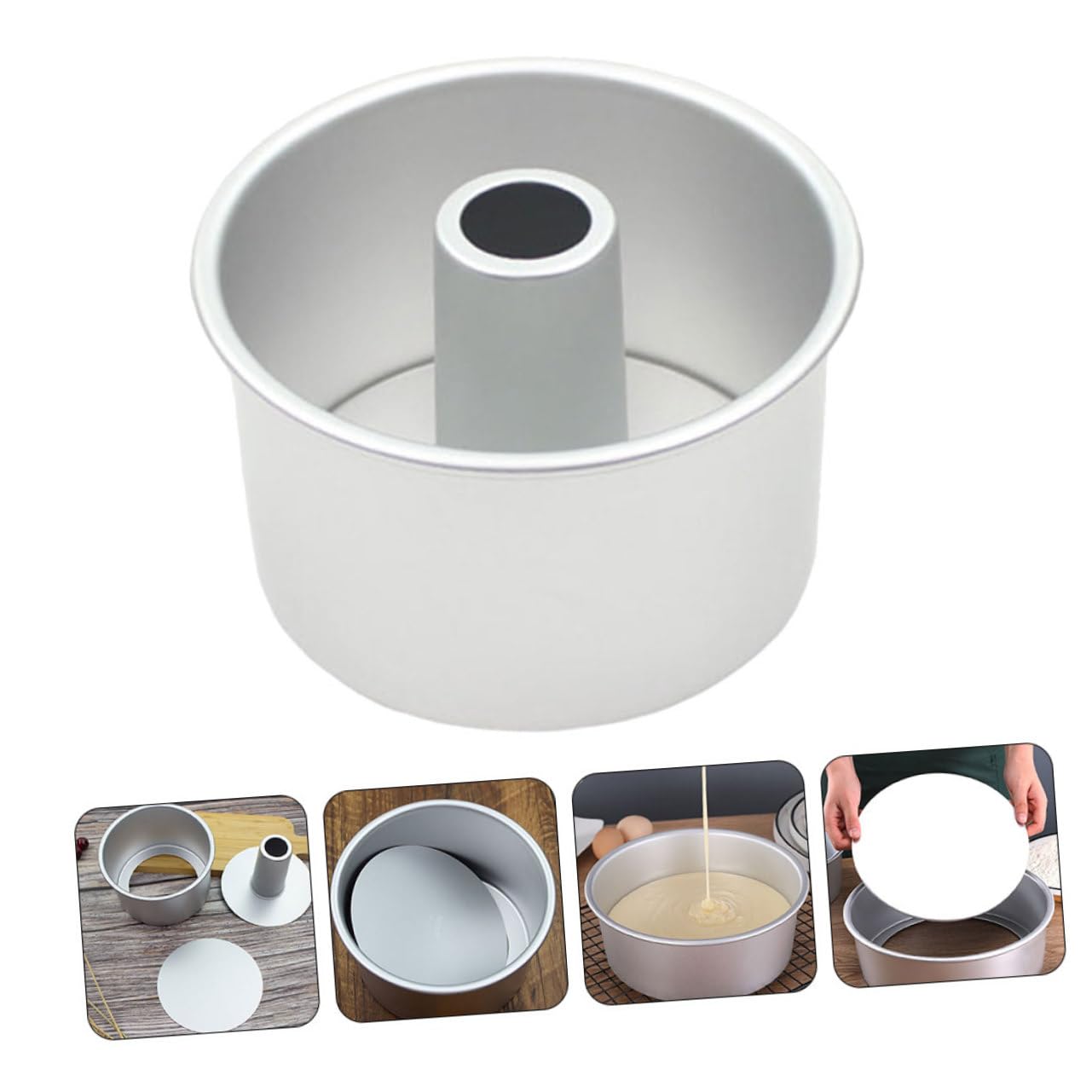 DOITOOL Runde Kuchenform zum Backen von Kuchen und Torten aus Aluminiumlegierung 20cm mit Antihaftbeschichtung und Abnehmbarem Boden Zuhause