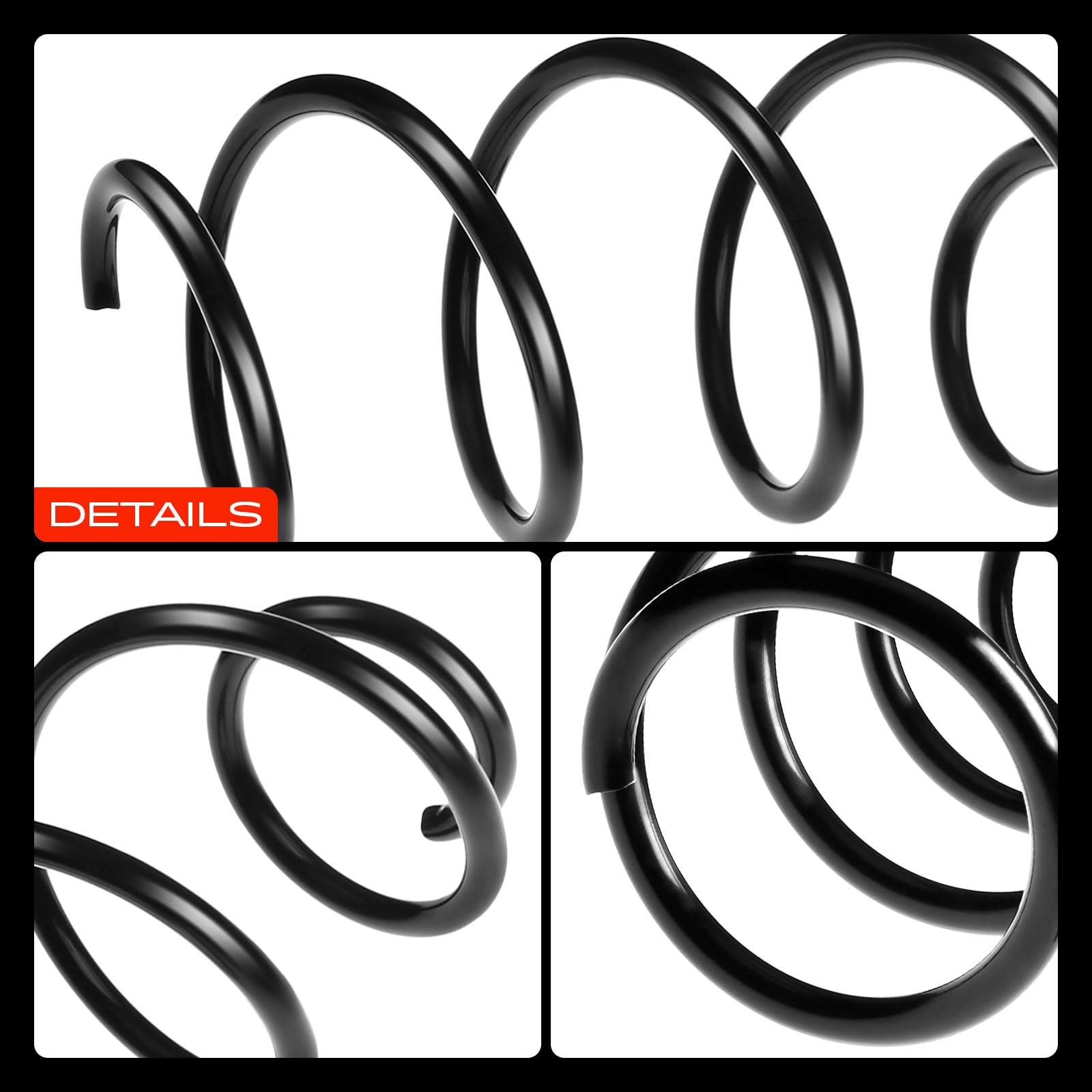 Frankberg 2x Muelles de chasis Muelles de suspensión Compatible con Ibiza IV 6J5 6P1 Ibiza IV SportCoupé 6J1 6P5 A1 Sportback 8XA 8XF A1 8X1 8XK Ibiza IV ST 6J8 6P8 Replace# 6R0411105AD