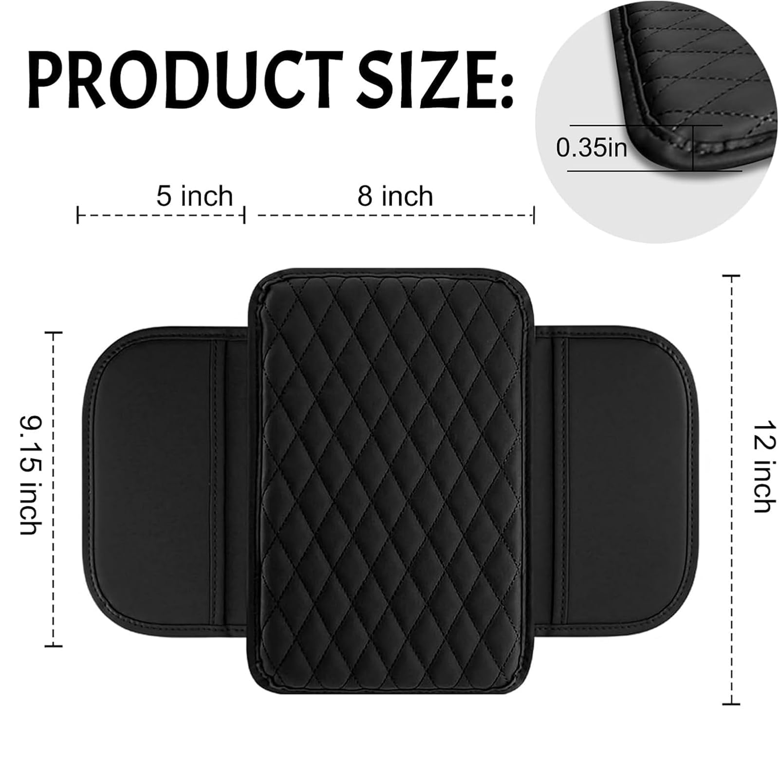Auto Mittelkonsole Armlehnen Polster für Ford Fusion Kuga Ranger Mustang, PU Leder Auto Mittelarmlehne Pad Mittelkonsolen Abdeckung Armlehnenbezüge Auto Zubehör,F/Red