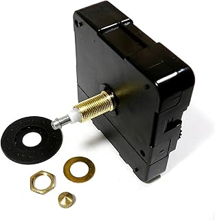 High Torque Quartz Clock Movement (Silent) w/Extended Shaft (for Long Hands), Long Shaft- 9/16