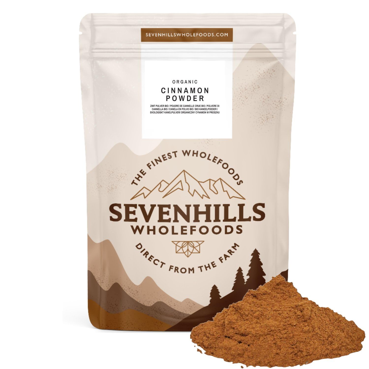 Sevenhills Wholefoods Canela Cruda En Polvo Orgánica (Verdadera Ceylon) 200g