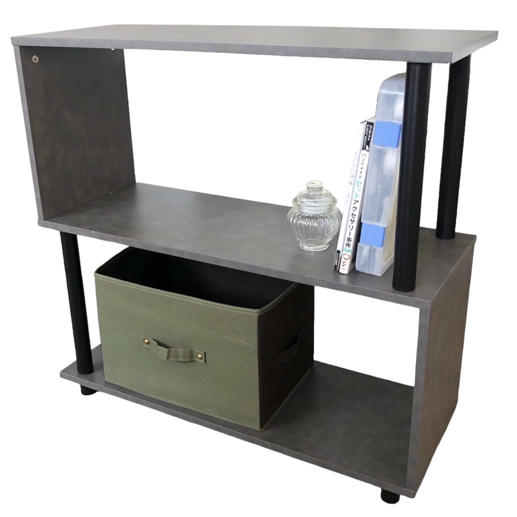 Amazon｜OKUNAI S字オープンラック 3段 幅約80cm(キャスターなし