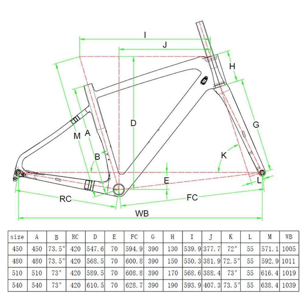 HIMALO Road Bike Frameset Carbon Off-Road Racing Frame Set 100/142mm Thru Axle Disc Brake Frame 45/48/51/54cm Internal Routing(Yellow,48CM)
