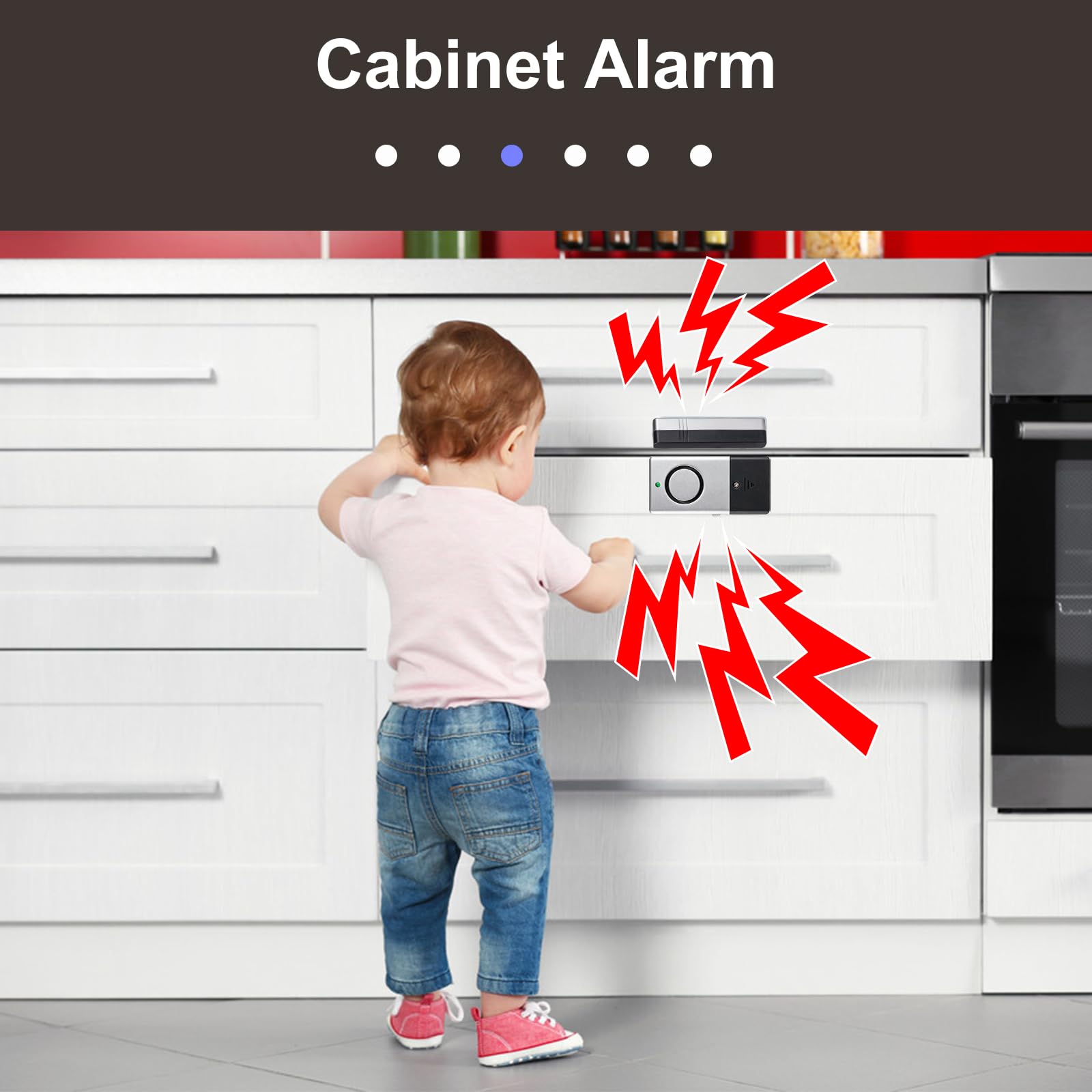 Sensor de alarma de apertura de puerta y ventana de 120 dB, paquete de 7 unidades para niños, seguridad de pacientes con demencia, alarma magnética para puerta de piscina para seguridad de niños