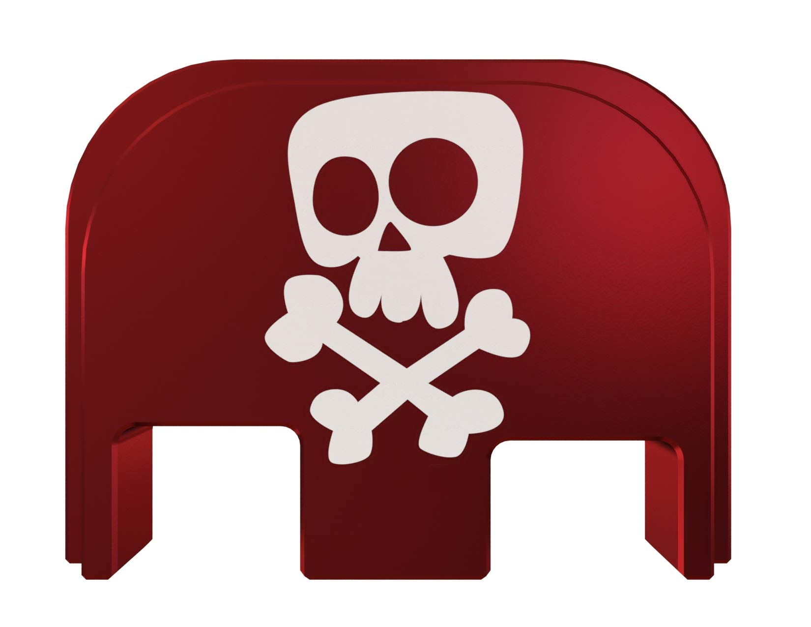 Rowe Tactical Rear Slide Cover Back Plate for Glock Gen 1-5 - Red Skull Cartoon - for Glock G17 G19 G21 G22 G23 G24 G26 G27 G29 G30 G31 G32 G33 G34 G35 G36 G37 G38 G39 G40 G41 G45