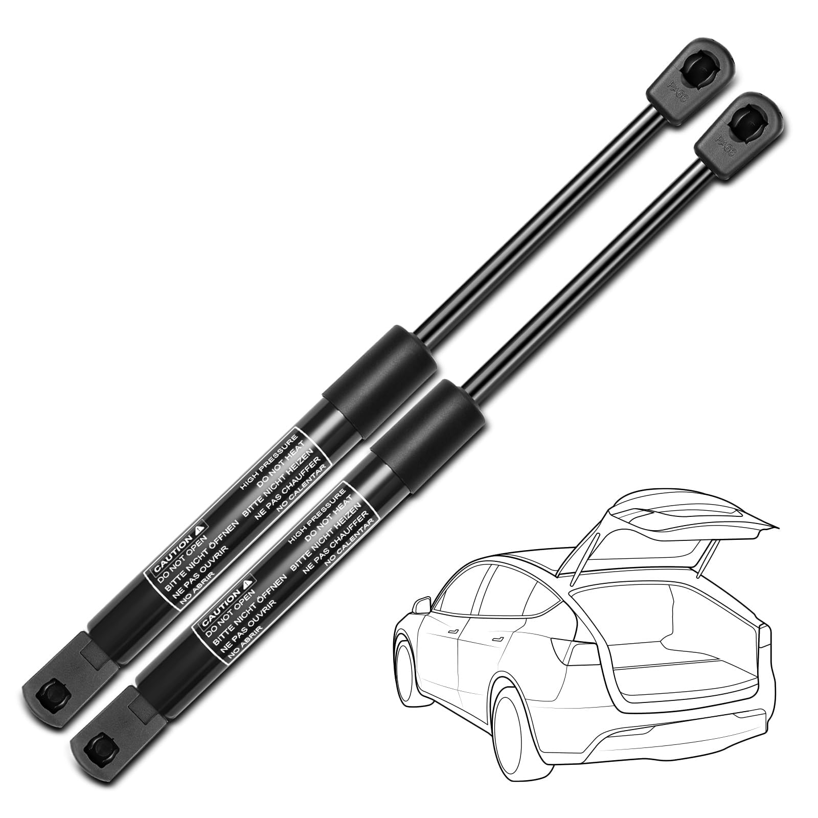 Tryagat 2 Pcs Tailgate Gas Struts for 2004-2008 Pontiac Grand Prix, Boot Lift Supports And Gas Springs Heavy Duty Reliable Rear Hatch Shocks Dampers