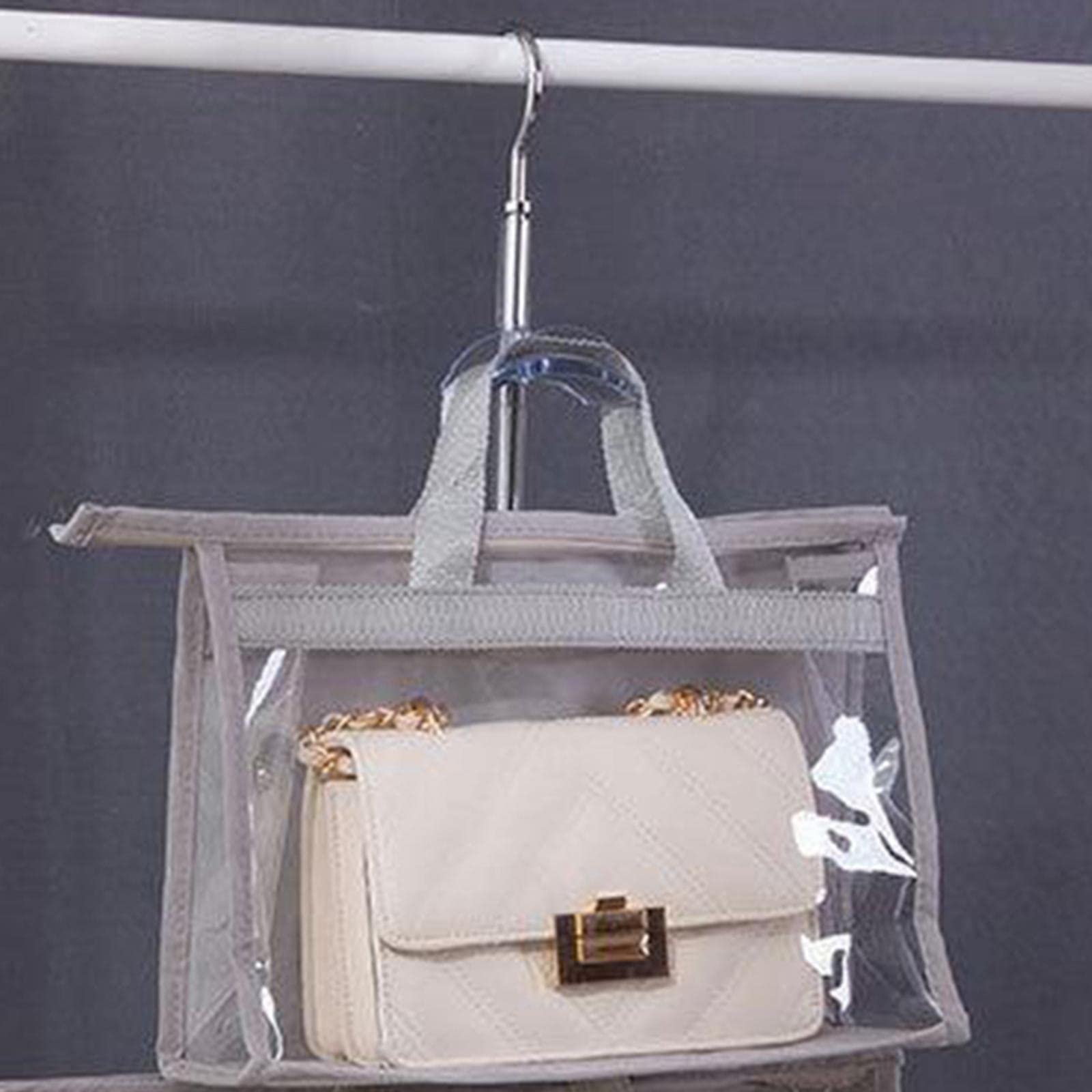 CALANDIS™ Handbag Organizer for Wardrobe Closet Transparent Storage Container Grey M | Household Supplies & Cleaning | Laundry Supplies | Hampers 1
