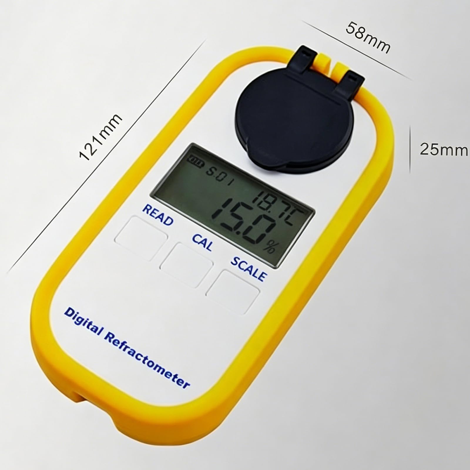 Refractómetro Digital de Calostro, Medidor Brix 0-90% para Calidad del Calostro Bovino y Proteína Sérgica del Ternero 0-12 g/dl, Monitor de Salud para Granjas Lecheras