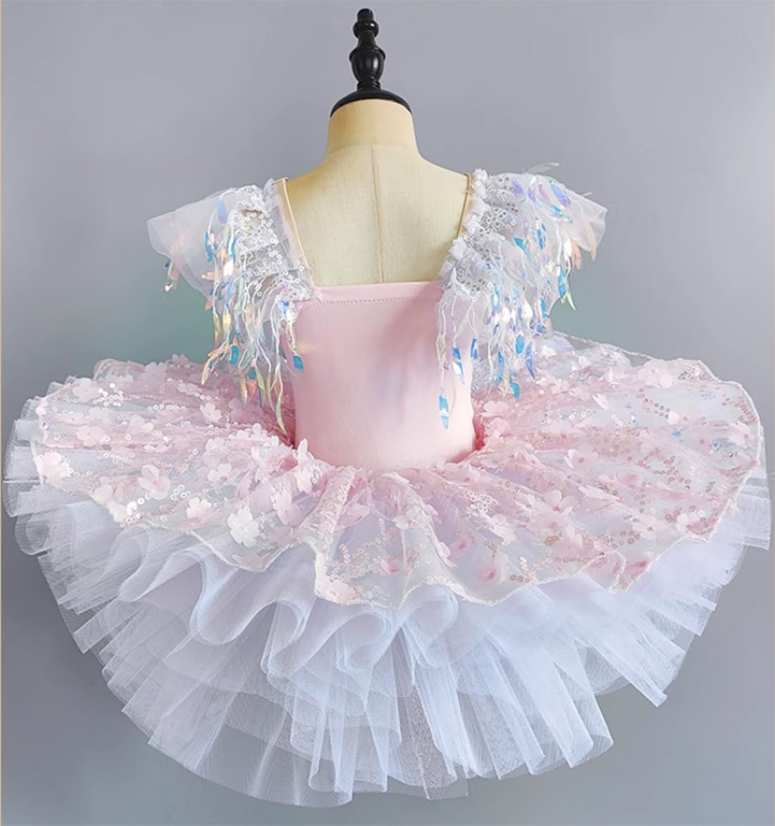 Tutú de Ballet Profesional para niñas, diseño de panqueque con Plato de Lago de los Cisnes, Vestido de Fiesta de Bailarina