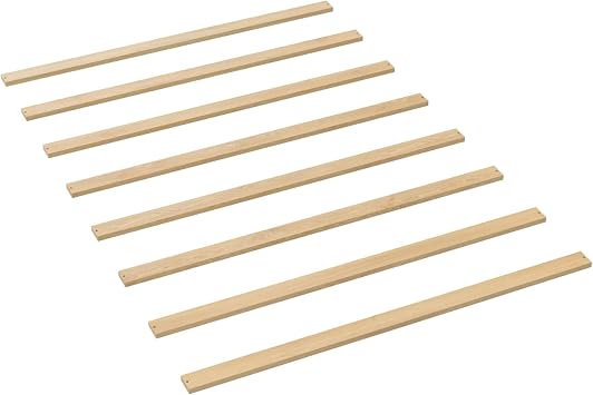 CC KITS Full Size Bed Slats - 8pc 54 Solid Wood Under Mattress Support - Bunkie Board, Box Spring & Mattress Foundation Replacement - Platform Bed Frame - Set of 8 Slats (Full - 54)