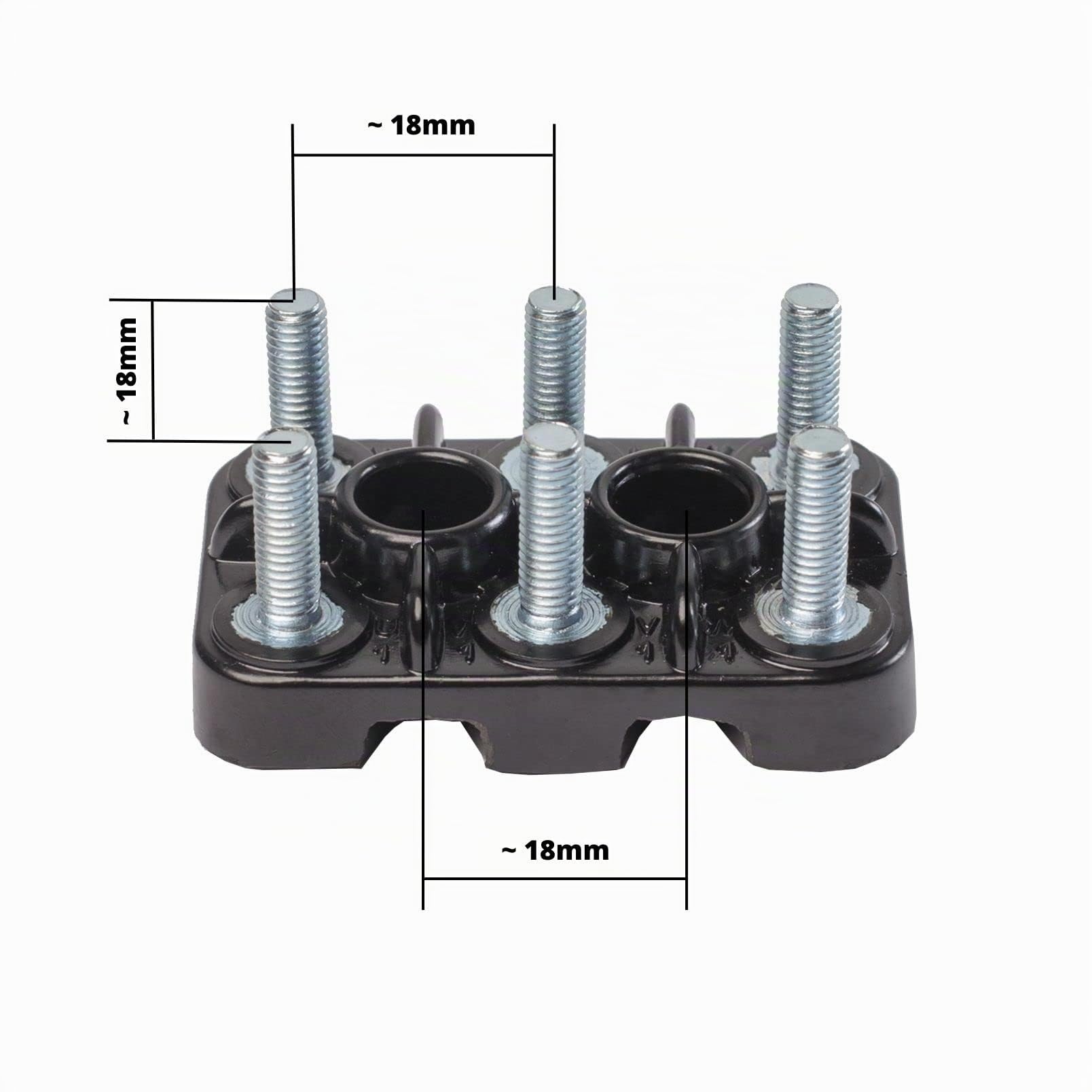 Bornier moteur pour moteurs électriques - 6 broches - M4 à M12 (6 x M4)