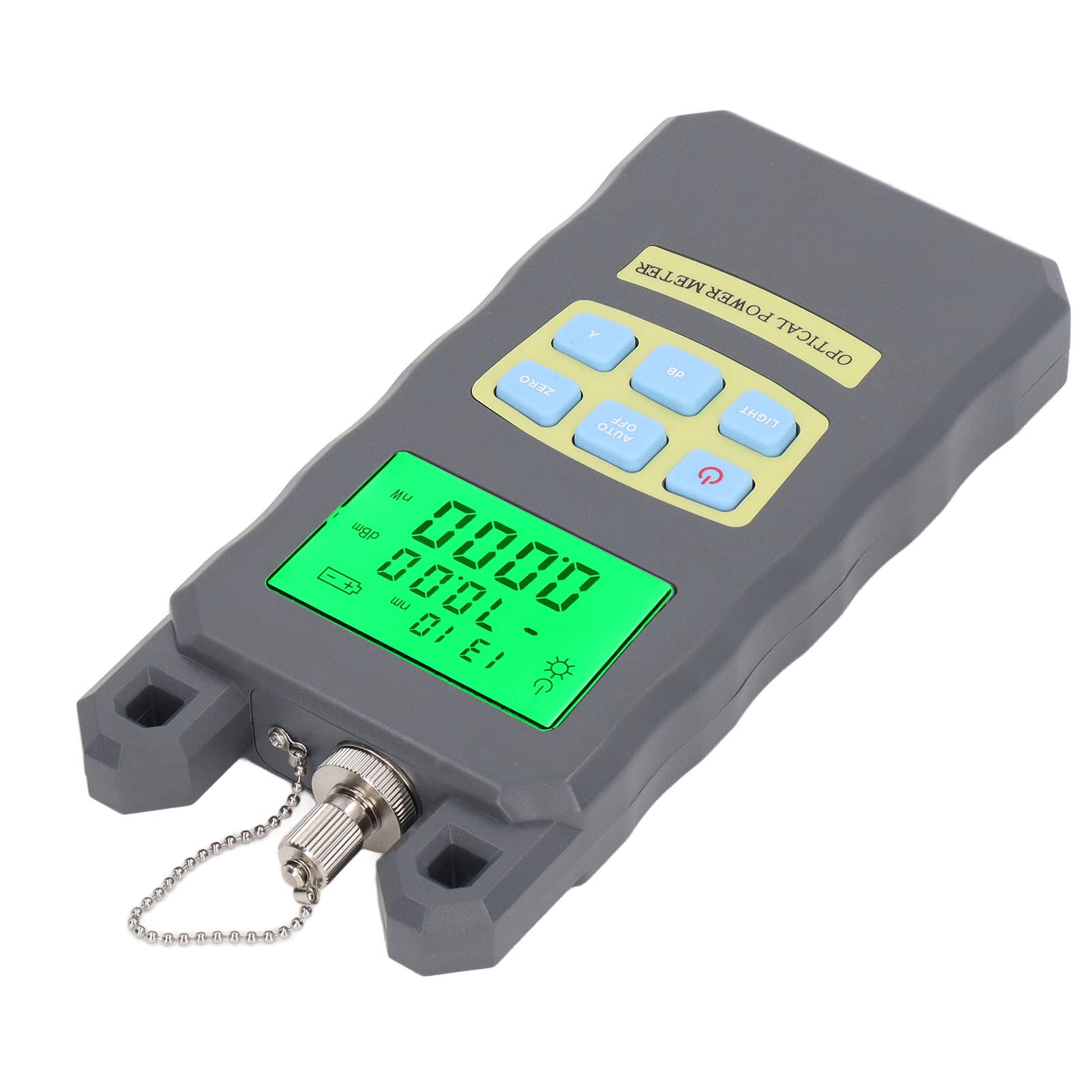 Eujgoov Fibra Ottica Power Meter, Fibra Ottica Auto (-70) to (+10) dB Misuratore di Potenza a Fibra Ottica, Precisione ±0,2 dB, 180x83x28mm