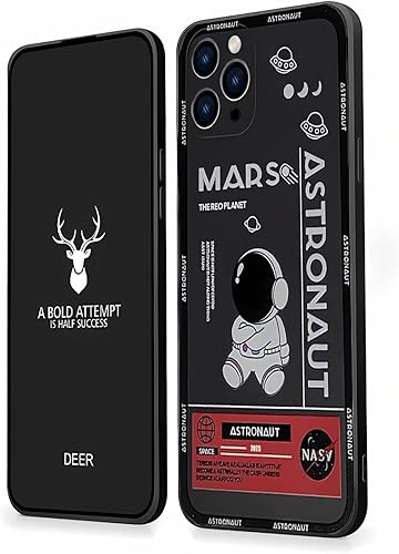 Miniatura 5 de Funda con diseño espacial de astronauta para iPhone 14 (viene con colgante), bonita funda de teléfono de anime de dibujos animados para iPhone
