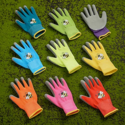 36 Pairs Kids Garden Gloves Children Work Gloves Non Slip Rubber Coated Gardening Gloves For Kids Toddlers Youth Boys Girls (Large (Age 9-11)) #TOP4