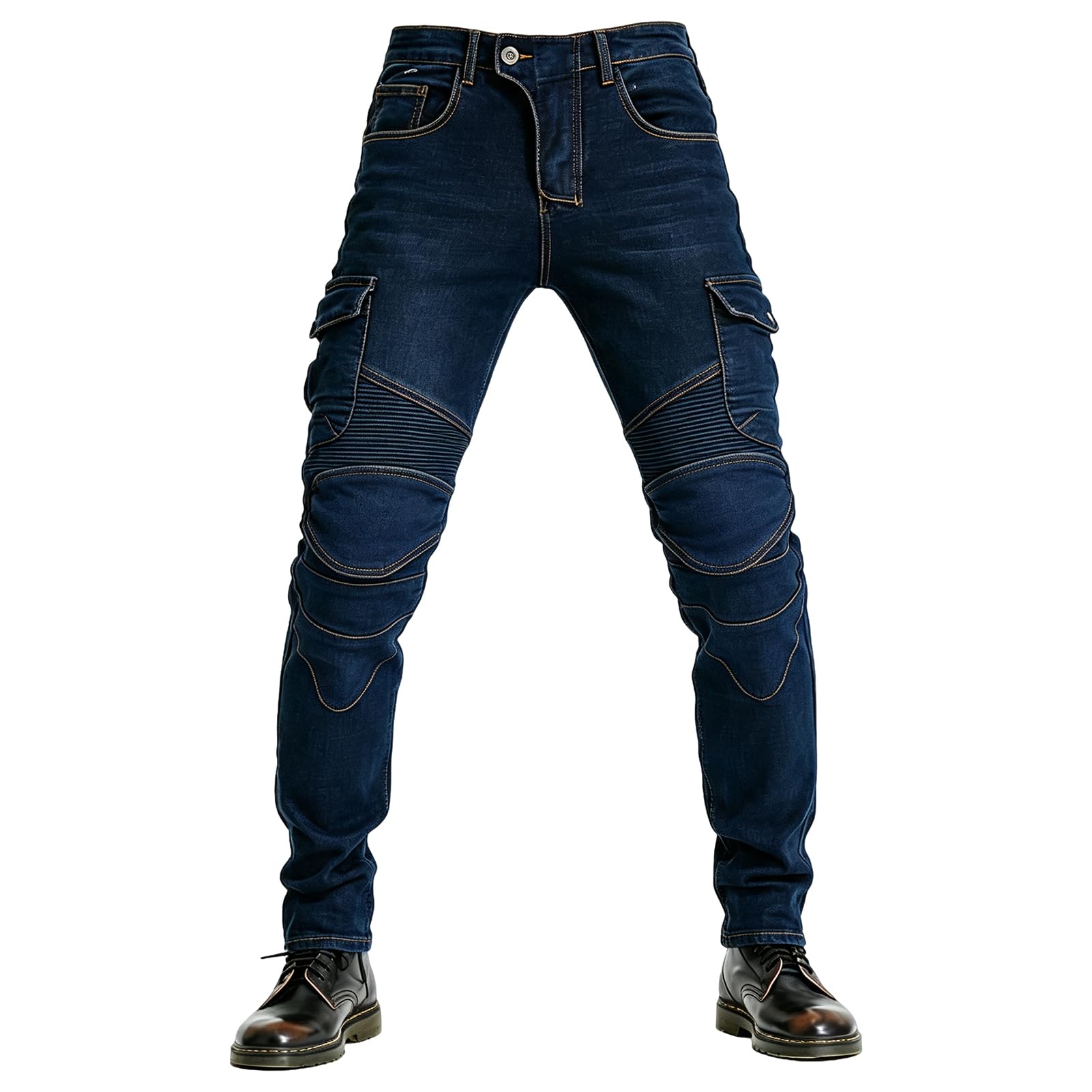 Uomo Pantaloni Moto, Jeans Moto Traspirante Protettivi in Denim Uomo Pantaloni Moto, Jeans Moto Traspirante Resistente all'Usura Tutte Le Stagioni, per Tutti I Giorni & Viaggi