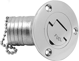 Marine Deck Filler/ Fill Keyless Cap, 316 Stainless Steel Elbow Boat Accessories Yacht Hardware (Type: Fuel, 50mm/2inch)