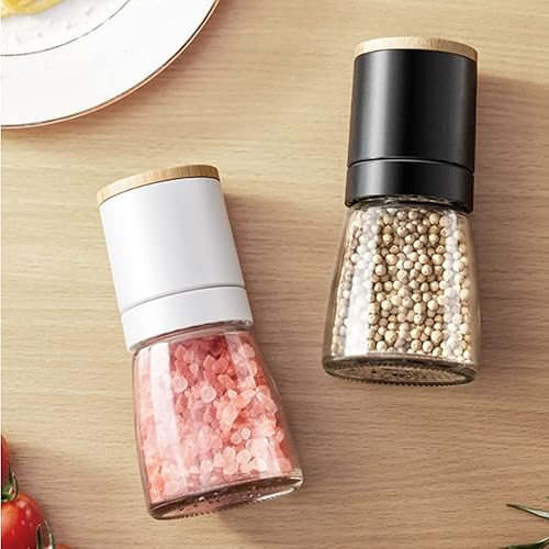 Miniatura 6 de OUSIKA Molinillo de pimienta molinillo de sal y pimienta, molinillo de pimienta y molino de sal, molinillo de especias con grosor ajustable, rotor