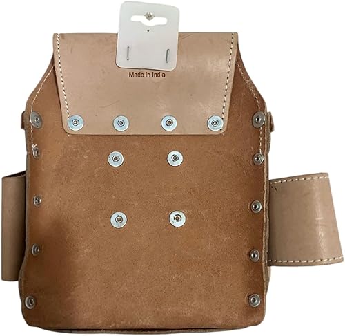 Miniatura 6 de Bolsa de herramientas de electricista de cuero con 6 bolsillos  Organizador de herramientas eléctricas con soporte para cinta, cadena de cinta y