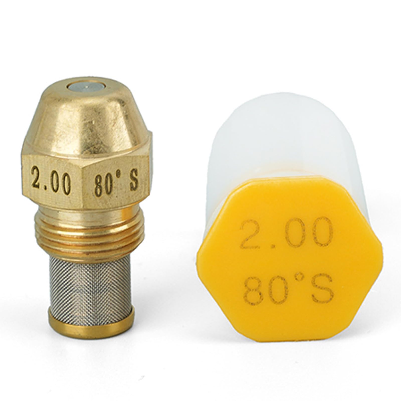 Hsioluted Efficiency 80 Degree Copper Oil Burners Nozzle Equipped With Stainless Steel Filter For Enhancing Combustion Efficiency Industrial Oven Stove Tip