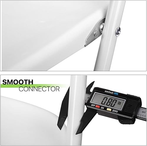 Miniatura 41 de Magshion Sillas plegables de plástico, paquete de 4 sillas de comedor plegables para bodas, fiestas, eventos, exteriores, interiores, silla ligera