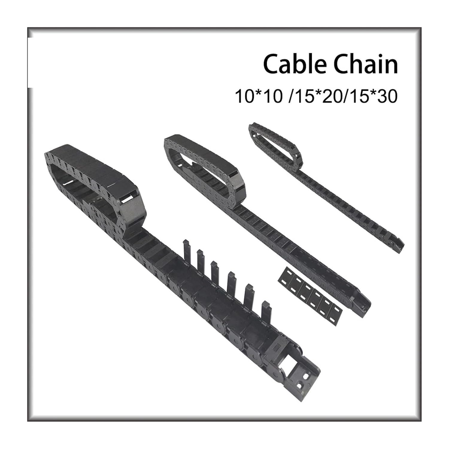 Chain 18 * 38 18 * 50 15 * 30mm 1M Brldge Non-Opening & Semi-Enclosed Plastic Towline Transmission Drag Chain Machine
