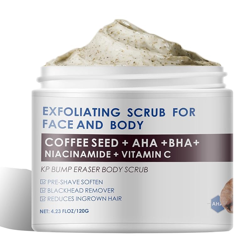 Esfoliante facial de café AOPEIBOTO com AHA, BHA, niacinamida e derivado de vitamina C, 120 g