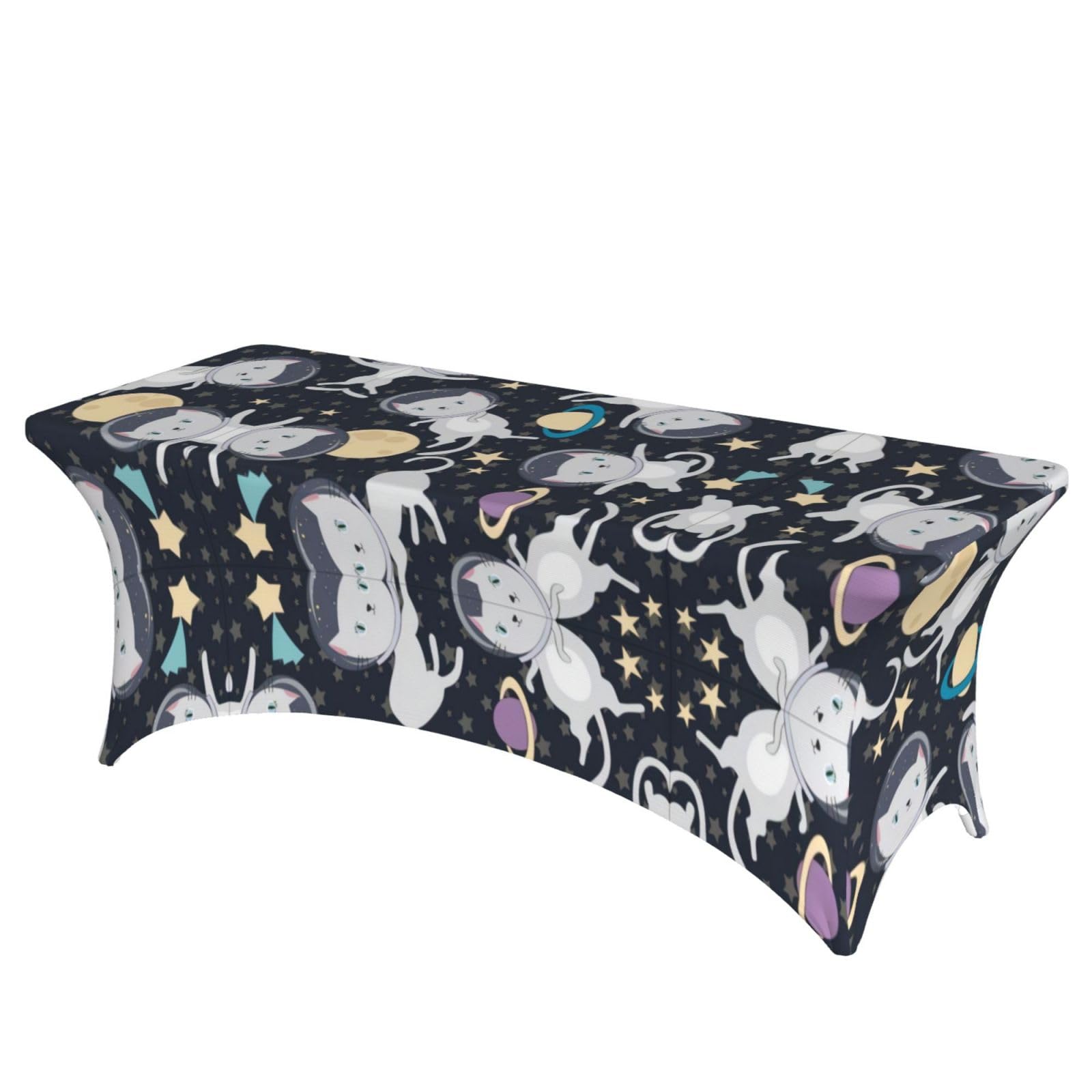 Nappe chat astronaute 1,8m avec housses de table lavables